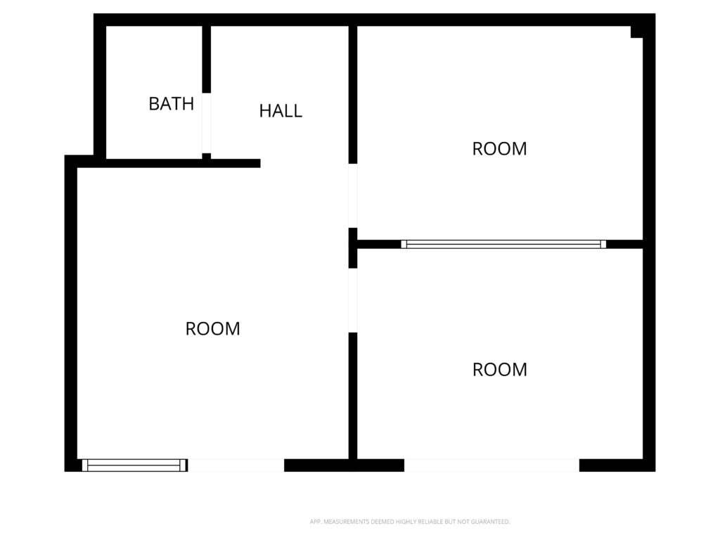 Floor plan for 2460 North Courtney Parkway unit 206 in Merritt Island, Florida, a commercial office space for lease.