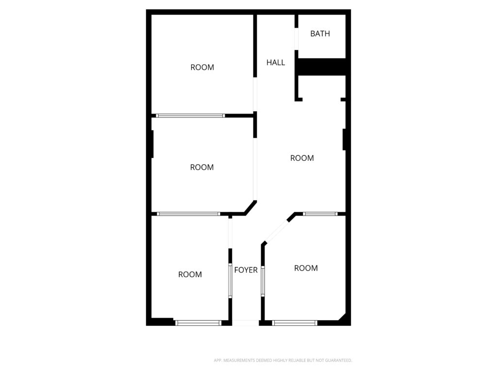 Floor plan for 76 E Merritt Island Causeway unit 204 in Merritt Island, Florida, a commercial office space for lease on State Road 520.